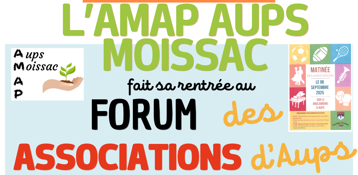 La rentrée de l’AMAP au forum des associations…